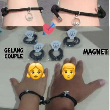 Sepasang Gelang Couple Magnet Lucu Isi 2pcs Gelang Magnet Couple Gelan 1pasang