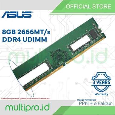 Memory Asus 8GB 2666MT/s Single Rank DDR4 ECC UDIMM 3Year Warranty Terjual 7