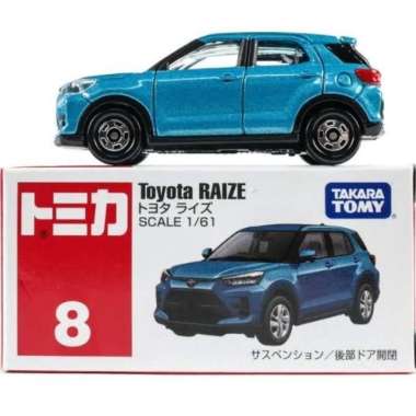 Takara Tomy Tomica Toyota Raize Blue Biru #8 Diecast Mobil Car Mainan Multicolor