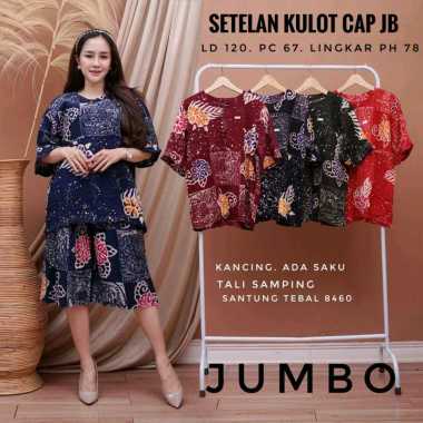 Setelan celana pendek kulot jumbo cap Lasem madong set baju dan celana pendek batik cap terbaru MADO