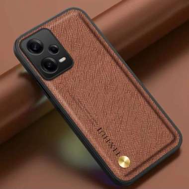 REDMI NOTE 12 Pro 5G Case Silicone Back Cover Leather Kulit Saffiano BROWN