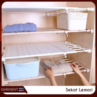 Sekat Lemari Fleksibel Naik Turun Partisi Lemari Portable Plastik Bagus BUBBLEWRAP [B] 48 - 75