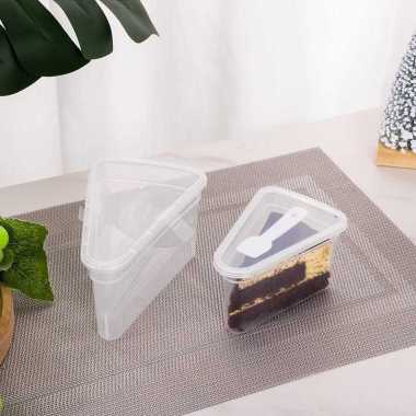 Cup Dessert Segitiga+Sendok Isi 5pcs / Gelas Puding / Tempat pudding SMALL