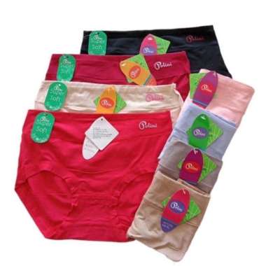 (6pcs) CD perempuan celana dalam wanita cewek POLINI 1232 coolmax TERMURAH L Random