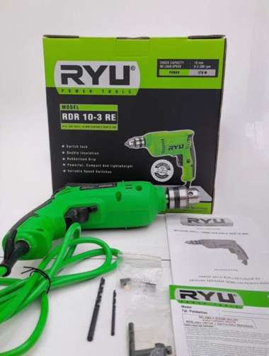 Mesin Bor listrik tangan RYU 10mm RYU RDR10-3RE