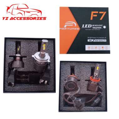 Lampu Led Mobil 3 Warna Fortunes F7 Turbo Led H4 H11 HB3 9005 HB4 9006 H3 H7 H11 H4