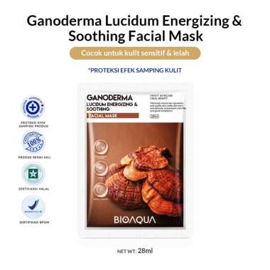 BIOAQUA Masker Wajah Cereal Sheet Mask & Biji Buah Face Mask Masker Muka Glowing Masker Organik Gano