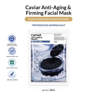BIOAQUA Masker Wajah Cereal Sheet Mask & Biji Buah Face Mask Masker Muka Glowing Masker Organik Cavi
