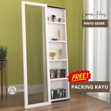 Adapta Kaca Lemari Hias Ruang Tamu Kaca Lampu Pintu Geser - Lemari Pajangan Kamar Tidur Minimalis La