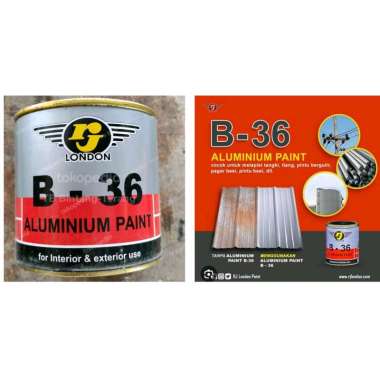 Cat Besi RJ B-36 Aluminium Paint 300 ml Cat Besi Perak Silver