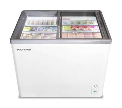 100% Produk Ori Freezer Box Polytron Kaca 300 Liter 230 Watt - Pcf 329 Multicolor
