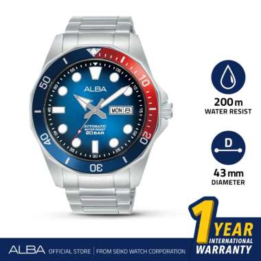 ALBA Jam Tangan Pria AL4541 Automatic Stainless Steel Silver Watch