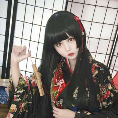Verish LOL-73 wig enma ai hell girl jigoku shoujo rambut cosplay hime cut daily