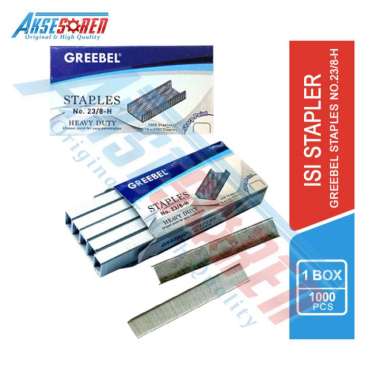 Aksesoren Isi Staples Greebel 1 Box / Refill Stapler / Isi Ulang Klip / Isi Tapler Cekrekan No.23/8-