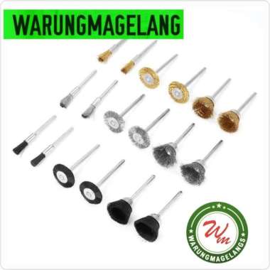 Sikat Kawat mini grinder 18 pcs as 3 mm nylon besi kuningan