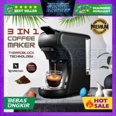 HIBREW MESIN KOPI 3 IN 1 CAPSULE ESPRESSO NESPRESSO DOLCE GUSTO ST-504 - LORENA Hibrew 3in1