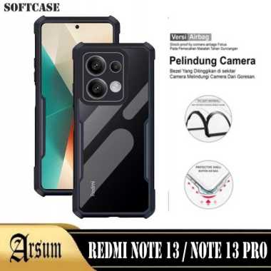 Case Shockproof XIAOMI REDMI NOTE 13 / NOTE 13 PRO Silikon Ponsel Transparan Camera Protect REDMI NO