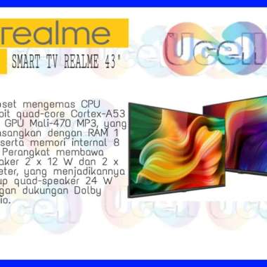 Diskon Realme Tv 43Inch - Realme Smart Tv 43" - Resmi