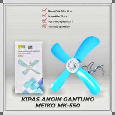 Heli Fan Meiko 12 w Ceiling Fan 12 w Kipas Angin Gantung Meiko MK-550 / Kipas Angin Gantung Meiko 12