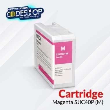 Epson Magenta SJIC40P-M SJIC40 Ink Cartridge Tinta Printer ColorWorks C6050 C6550