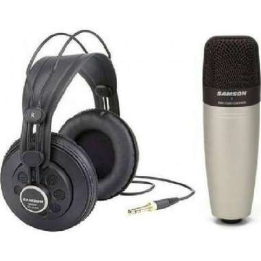 Samson C01/SR850 - Condenser Mic With Headphone Bundle Pack