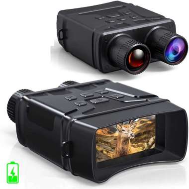 Teropong Night Vision Binocular Video Recorder 1080P LCD Hitam