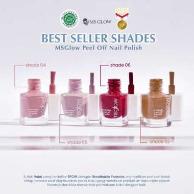 MS Glow Nail Polish Kutek Halal Hiasan Kuku Kutek 05