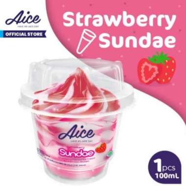 Promo Harga Aice Sundae Strawberry 100 ml - Blibli