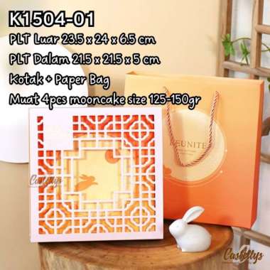 5 Pcs Kotak + Paper Bag Mooncake 150gr KB1504-01 Pia Bulan Snowskin