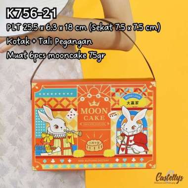 5 Pcs Kotak Box Mooncake 75gr K756-21 Pia Snowskin Mochi Kue Bulan