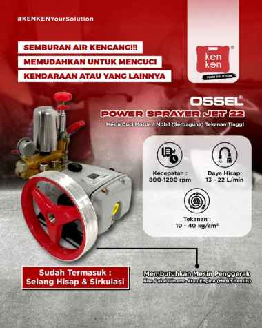 Mesin Steam Mesin Semprot Cuci Motor Power Sprayer JET 22 OSSEL