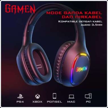 Gamen Shadow Headphone Wireless Low Latency Gaming Headset Bluetooth