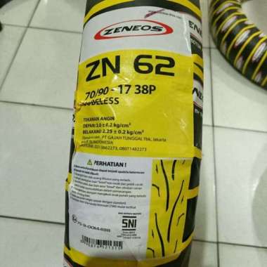 Paketan Ban ZENEOS 70/90-17 & 80/90-17 ZN 62 TUBELESS