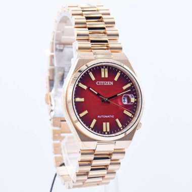 Jam Tangan Pria Citizen NJ0153-82X Tsuyosa Mechanical Gold Red Original Garansi Resmi