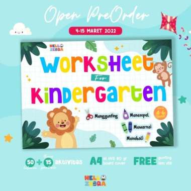 Hello Zebra Worksheet / Worksheet Anak / Buku Aktifitas Anak Paud