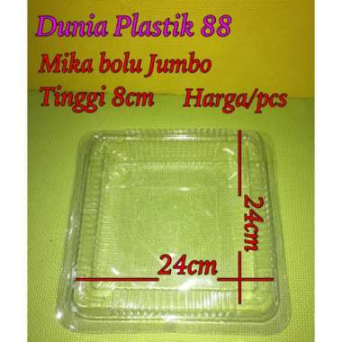 PLASTIK MIKA ukuran JUMBO kotak box tempat wadah mika plastik bening bolu besar makanan