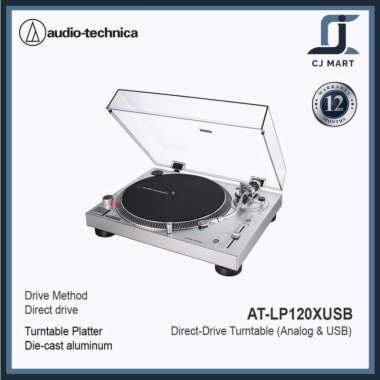 Audio-Technica AT-LP120XUSB Direct-Drive Turntable (Analog & USB) -SV