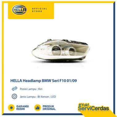 Headlamp Mobil Hella BMW Seri F10 01/09 (Kiri) Xenon - Lampu Depan