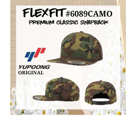 TOPI YUPOONG FLEXFIT 6089CAMO PREMIUM SNAPBACK ORIGINAL