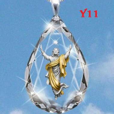 Rantai Kalung Chic Yesus Cahaya Suci Injil Crystal Y11