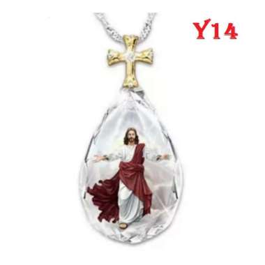 Rantai Kalung Chic Yesus Cahaya Suci Injil Crystal Y14