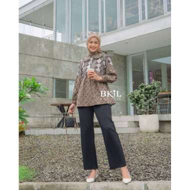 KANTHIL Batik Kerja Blus Amarilis Amarilis Coklat L
