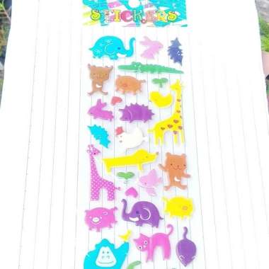 Stiker / Sticker Anak 3D Timbul Lucu Karakter Murah Animal