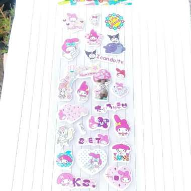 Stiker / Sticker Anak 3D Timbul Lucu Karakter Murah Melody