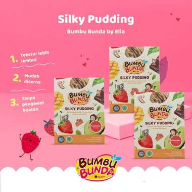 Bumbu Bunda Silky Pudding Plain Coklat Strawberry / Pudding MPASI plain