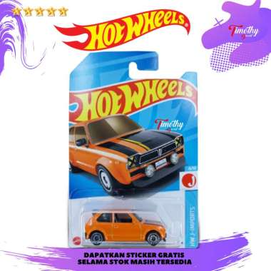 Hot Wheels 73 Honda Civic Custom Orange J-Imports