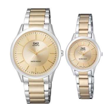JAM TANGAN COUPLE ORIGINAL - JAM TANGAN QQ Q948J400 and JAM QnQ Q949J400Y NG - Silver - Stainless St