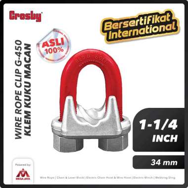 CROSBY Wire Rope Clip / Klem Seling Kuku Macan 1-1/4" - 34mm G450
