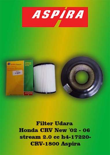 Filter Udara Honda CRV New 02-06 H4-17220-CRV-1800 Aspira -67348-