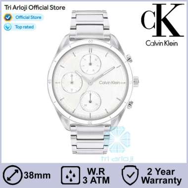 CALVIN KLEIN 25200171 Multifunction Jam Tangan Wanita Analog Silver Stainless Steel